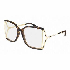 New Authentic Gucci GG0592O 002 Tortoise Square Frame Glasses